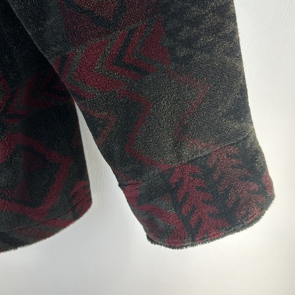 Vintage Forecaster Sport Southwestern Fleece/Sherpa Button Down Coat, M - Picture 3 of 9